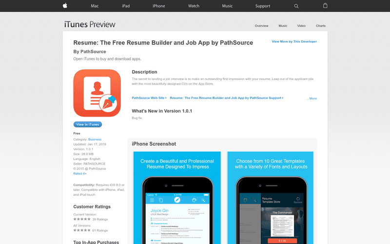 تطبيق Resume يقدم لك 20 نموذج مختلف لإنشاء سيرتك الذاتية مع إمكانية إضافة الصور