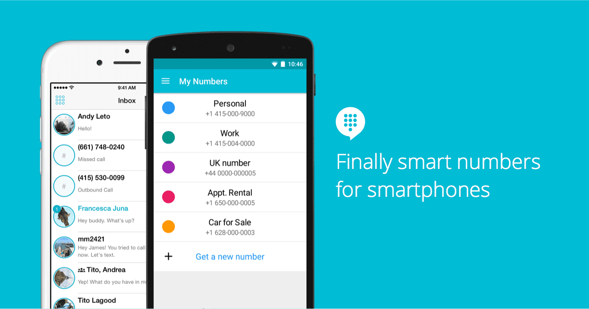 تطبيق TextMeUp للحصول على رقم (امريكي، كندي، بريطاني، الماني، فرنسي) مجانًا