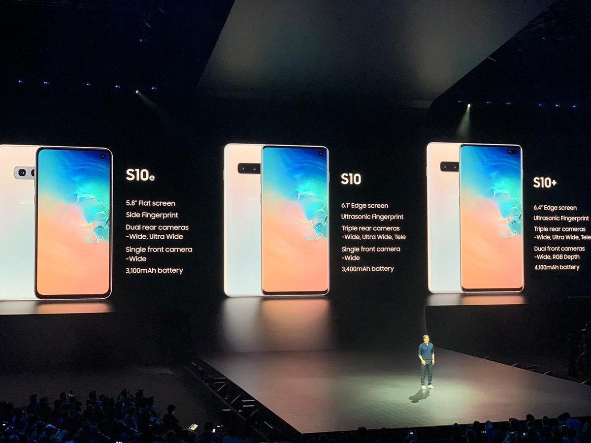 سامسونج تكشف رسمياً عن جوالات جالكسي S10 وS10+ وS10e بالأسعار