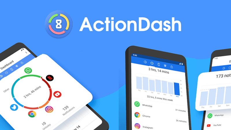 تطبيق ActionDash لمعرفة الوقت الذي تقضيه على كل التطبيقات واحصاءات اخرى