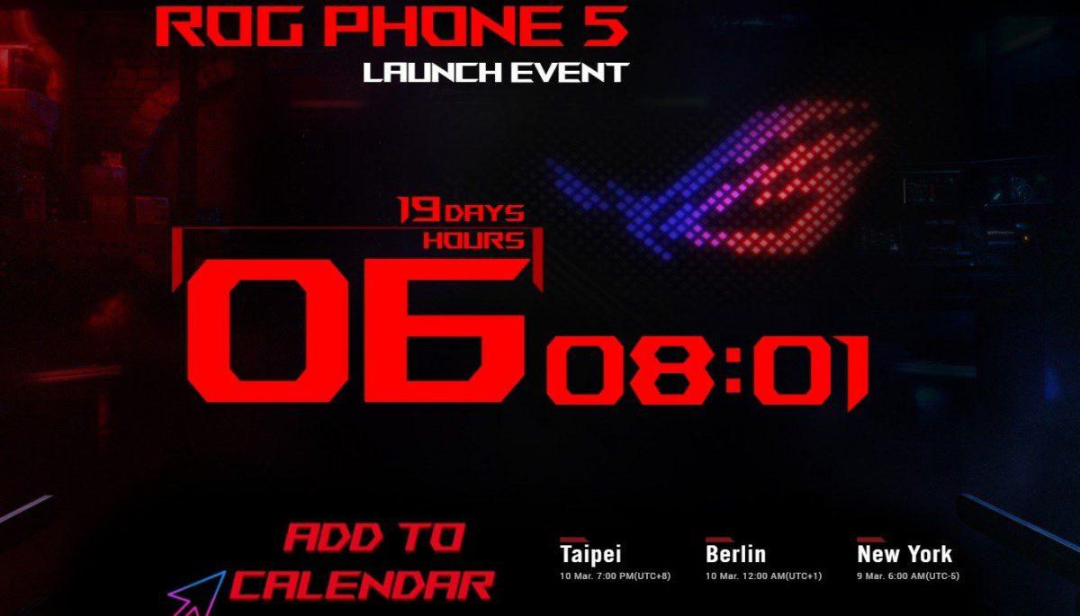 Asus تحدد يوم 10 من مارس لإطلاق هاتف الألعاب ROG Phone 5
