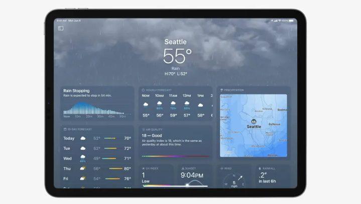 تحديث iPadOS 16 يجلب تطبيق Weather لأجهزة الآيباد #WWDC 2022