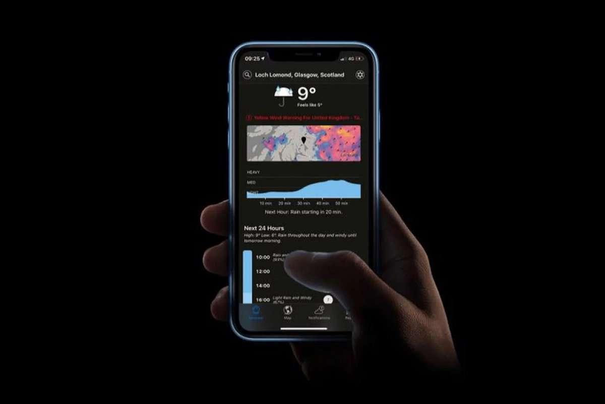 تطبيق Dark Sky المميز يتوقف تمامًا على أندرويد بسبب أبل