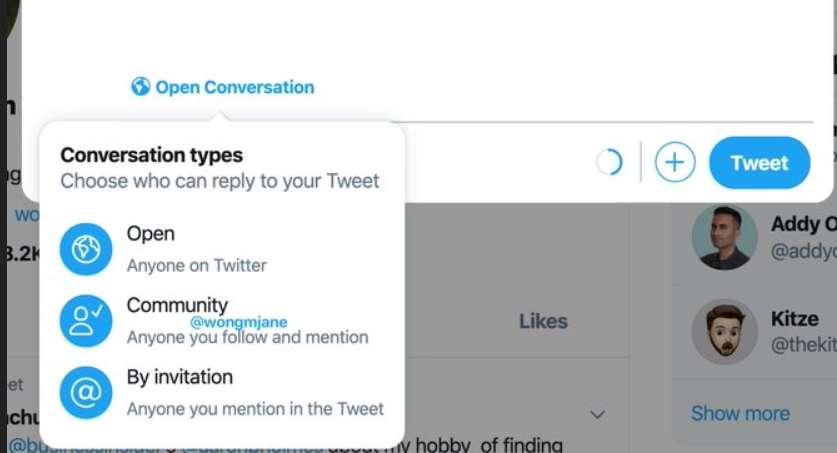 تويتر ستتيح أخيرًا ميزة تحديد الأشخاص الذين يستطيعون الرد على تغريداتك