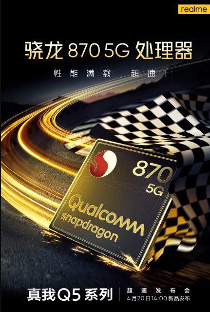 إعلان تشويقي يؤكد دعم Realme Q5 Pro بمعالج Snapdragon 870