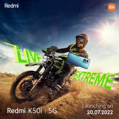 هاتف Redmi K50i ينطلق رسمياً في حدث يعقد في 20 من يوليو