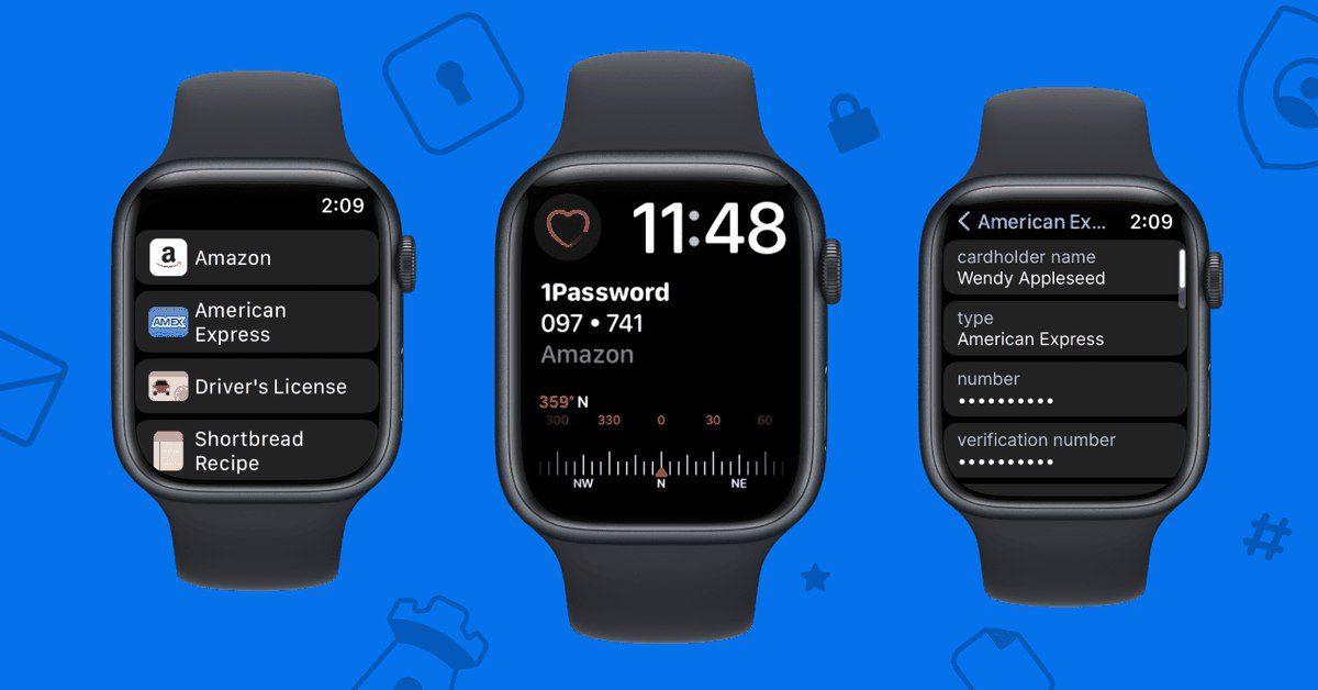 تطبيق 1Password 8 متوفر الآن على Apple Watch