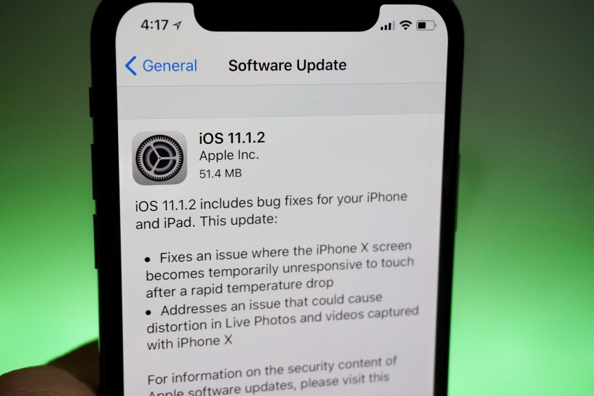 تحديث iOS 11.1.2