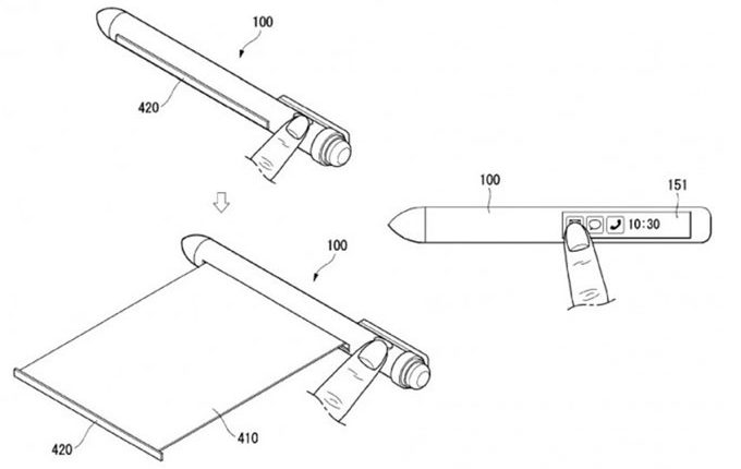 LG patents a crazy rollable smart pen that aims to replace your smartphone - مدونة التقنية العربية