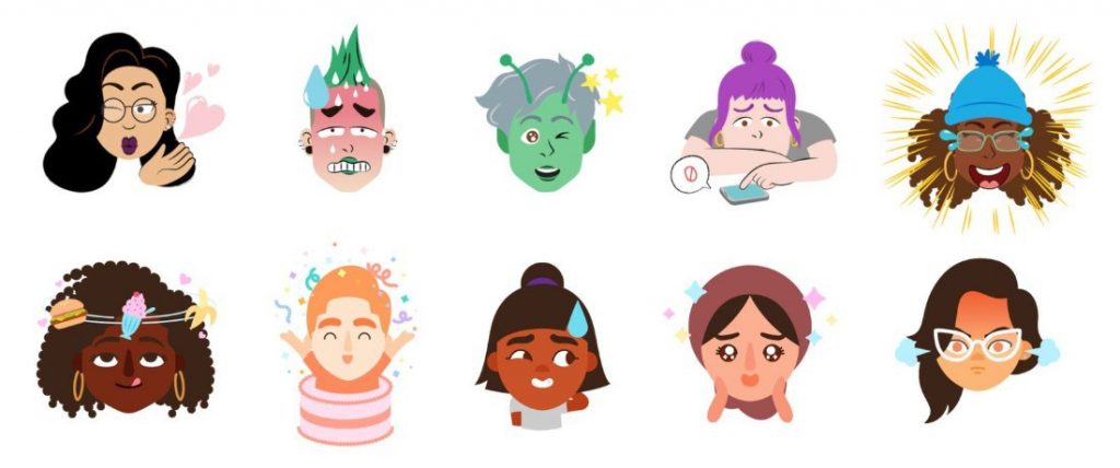 تحديث جديد بلوحة مفاتيح جوجل يمكنك من تحويل وجهك إلى إيموجي يشبهك 3 gboard mini stickers - مدونة التقنية العربية