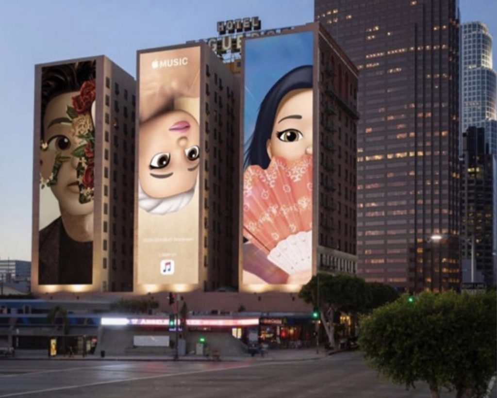 صورة.. ابل تطلق حملة إعلانية لـ حفل Grammy بلوحات Memoji ضخمة في لوس أنجلوس 3 Memoji billboards - مدونة التقنية العربية