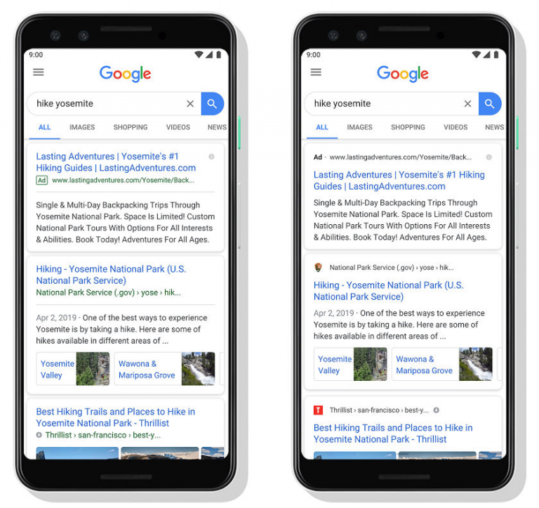 Google Search Mobile Redesign - مدونة التقنية العربية
