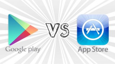 google play vs appstore 610x430 390x220 - على الرغم من النمو الكبير في إيرادات الاخير إلا أن آب ستور لا يزال أعلى من جوجل بلاي