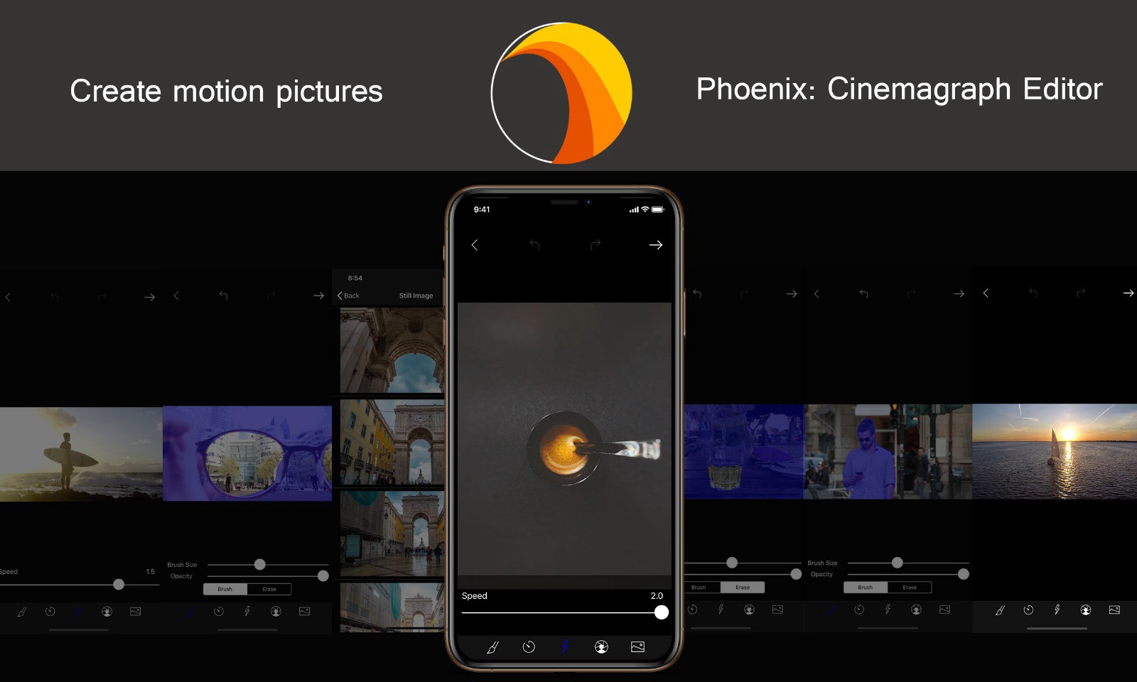 تطبيق Phoenix لتحرير الفيديو وجعل بعض أجزاء المشهد متحركة والأخرى ثابتة
