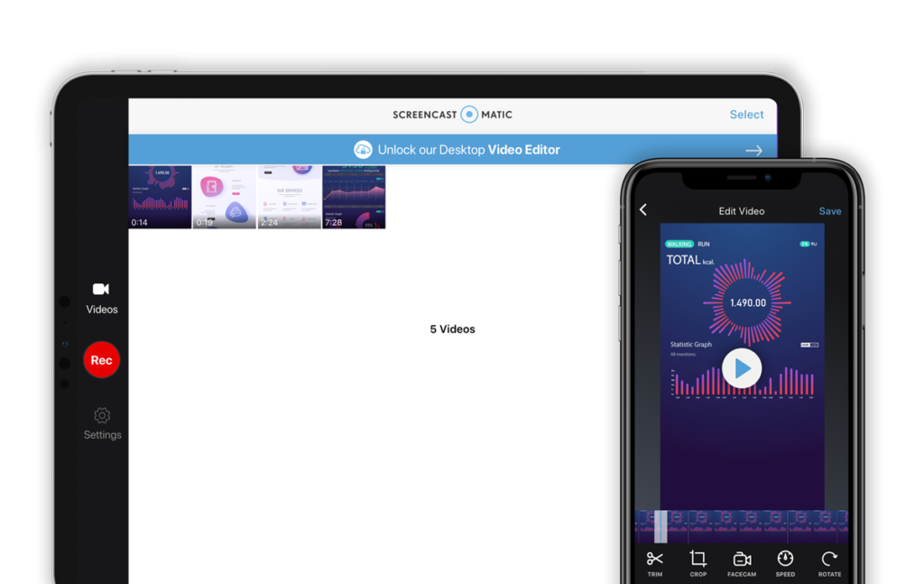 تطبيق Screencast-O-Matic لتسجيل فيديو لشاشة آيفون مع فيديو من الكاميرا الأمامية 4 Screencast-O-Matic
