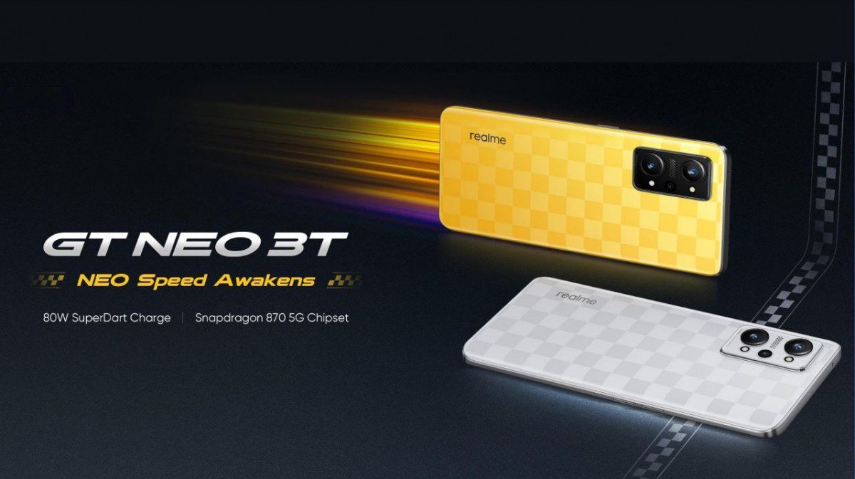 هاتف Realme GT Neo 3T ينطلق برقاقة معالج Snapdragon 870