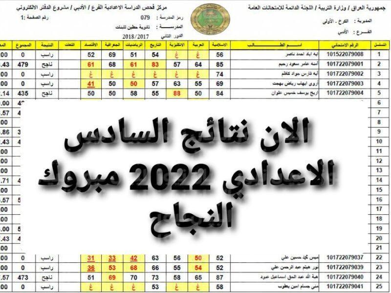 "موقع نتائجنا".. لينك الاستعلام عن نتائج السادس الاعدادي 2023 العراق || موقع وزارة التربية والتعليم العراقية 