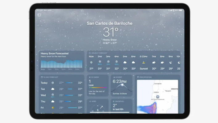 iPadOS Weather app - مدونة التقنية العربية