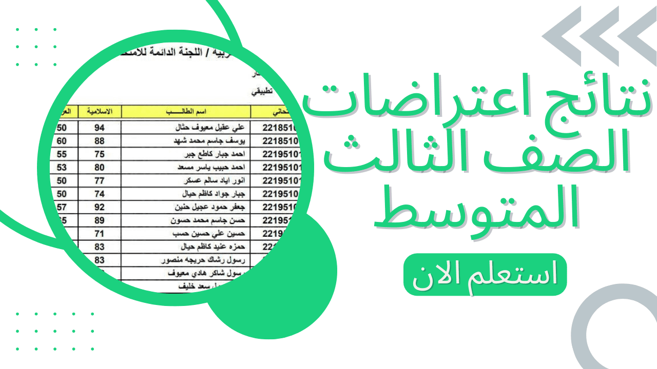 استخراج نتائج اعتراضات الصف الثالث المتوسط 2022 - مدونة التقنية العربية