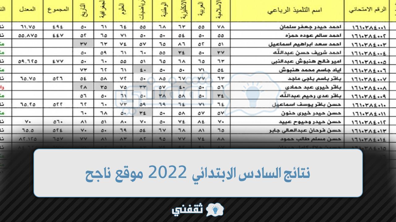 نتيجة السادس الإبتدائي في العراق - [anajaah] نتائج السادس الابتدائي 2022 موقع ناجح والرابط الوزاري epedu.gov.iq