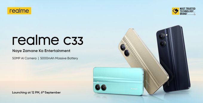 إعلان تشويقي يؤكد موعد الإعلان عن Realme C33 في 6 من سبتمبر