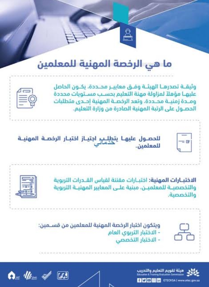 شروط إصدار الرخصة المهنية للمعلمين الرابط وطريقة التسجيل الجديدة 1444 هي الرخصة المهنية - شروط إصدار الرخصة المهنية للمعلمين الرابط وطريقة التسجيل الجديدة 1444