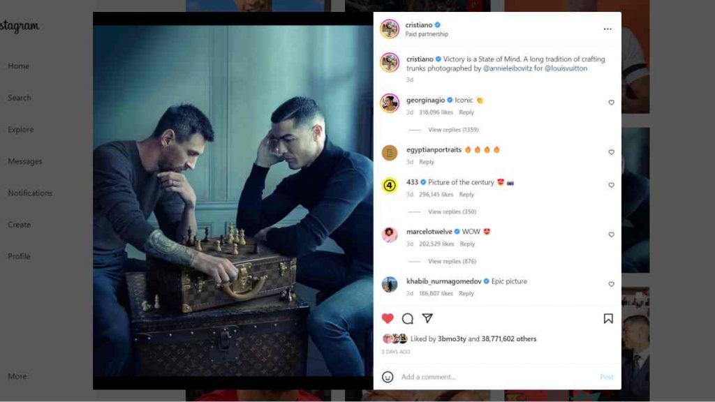 كريستيانو رونالدو يتخطى 500 مليون متابع في انستجرام 1 كريستيانو رونالدو Cristiano Ronaldo انستجرام