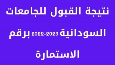 الآن.. رابط نتيجة القبول للجامعات السودانية 2022 وخطوات الاستعلام عبر admission.gov.sd – ثقفني