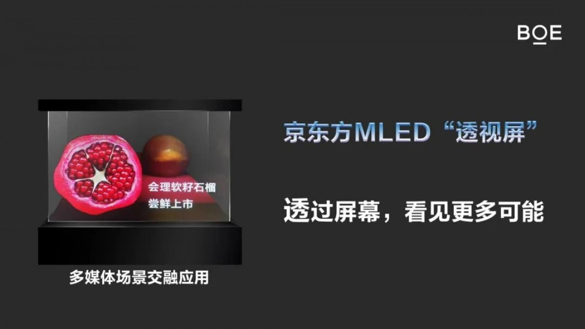 BOE new MLED technology - BOE تعلن عن شاشات MLED المميزة بشفافية أعلى بنسبة 65%