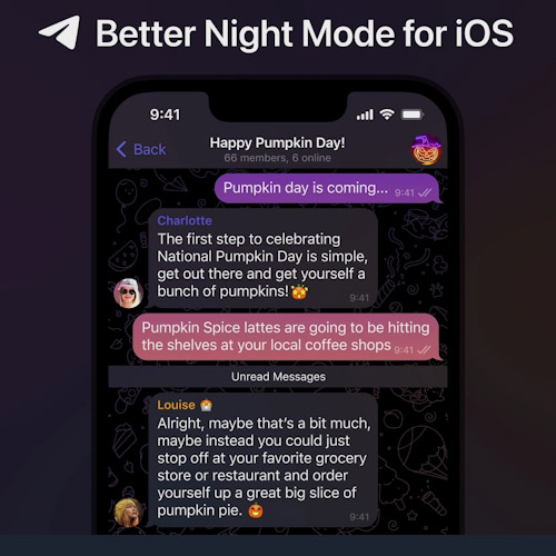 New Dark Mode Telegram - مدونة التقنية العربية