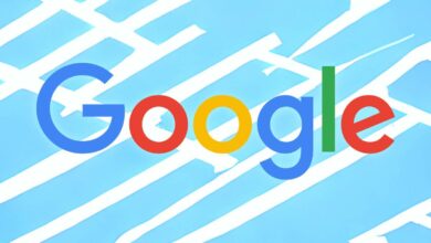 شعار جوجل - خلفية زرقاء