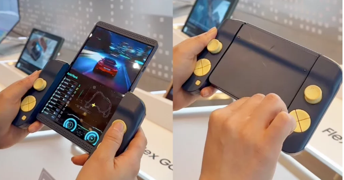 نظرة على تصميم نموذج جهاز الألعاب المحمول Samsung Flex