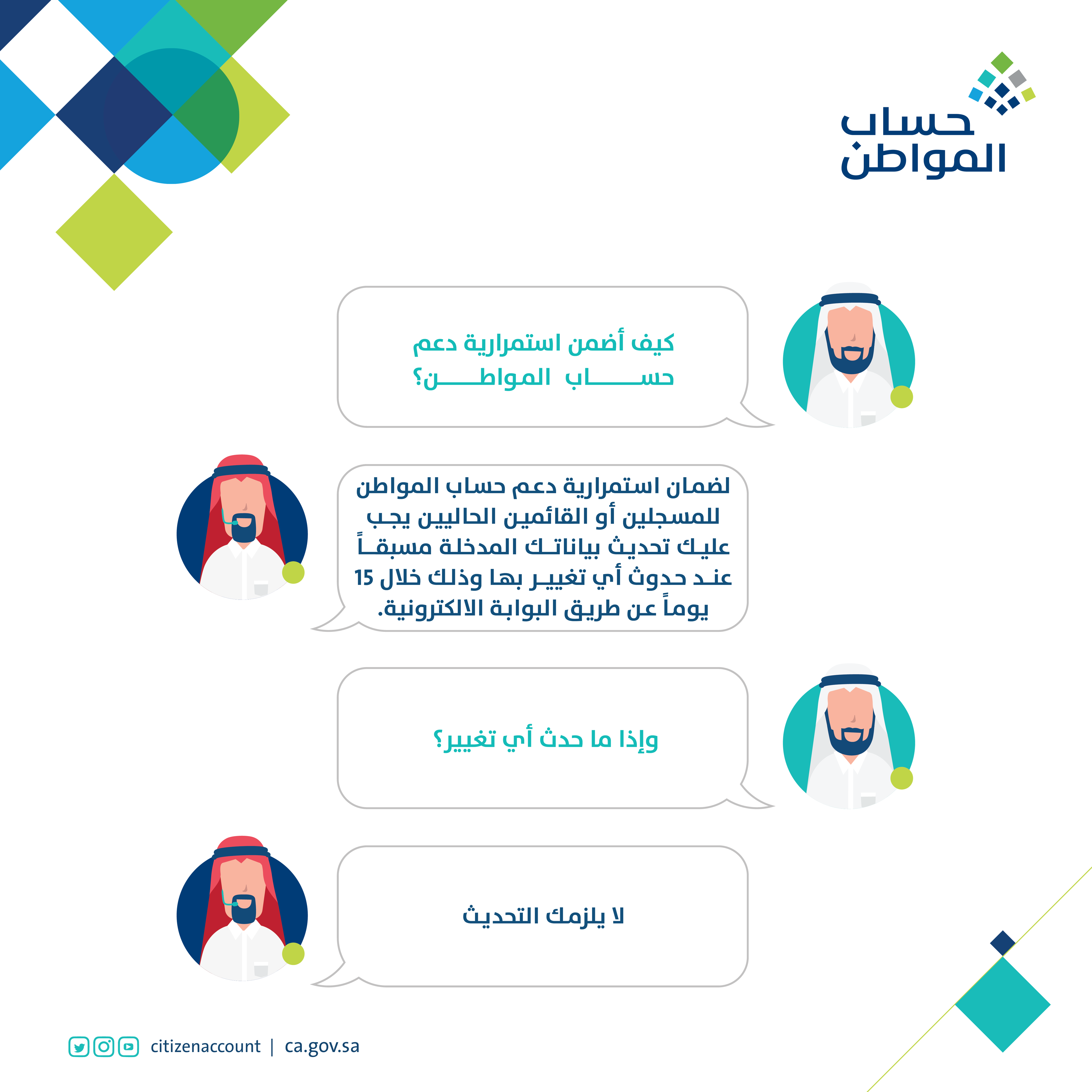الاستعلام عن قيمة الدعم المخصص من حسابة حساب المواطن والتعرف على طريقة تحديث البيانات 1 - مدونة التقنية العربية